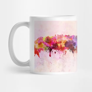 Curitiba skyline in watercolor background Mug